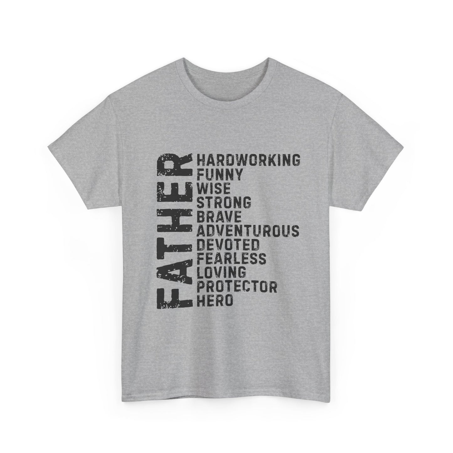 Father's Day Unisex Heavy Cotton Tee - Perfect Gift for Dad, Birthday Present, Adventure Tee, Funny Father's Day Shirt, Hero Dad Tee