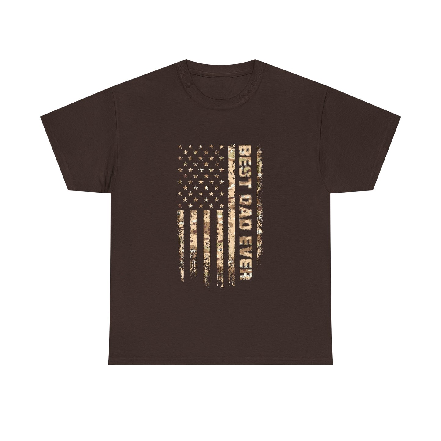Best Dad Ever Unisex Heavy Cotton Tee, Father's Day Gift, Casual Wear, Americana Shirt, Patriotic Dad T-Shirt, Summer Style