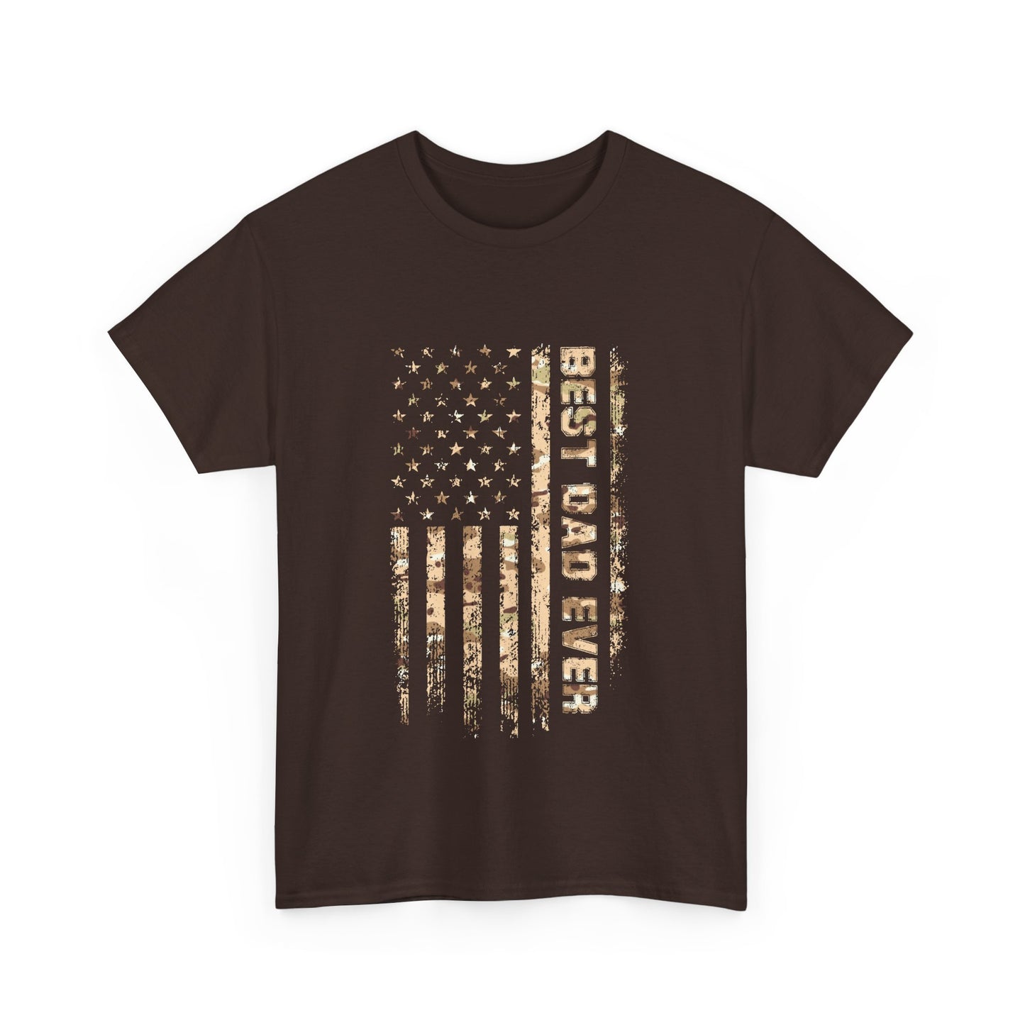 Best Dad Ever Unisex Heavy Cotton Tee, Father's Day Gift, Casual Wear, Americana Shirt, Patriotic Dad T-Shirt, Summer Style