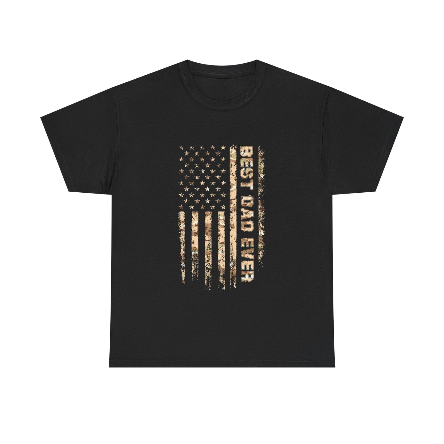 Best Dad Ever Unisex Heavy Cotton Tee, Father's Day Gift, Casual Wear, Americana Shirt, Patriotic Dad T-Shirt, Summer Style