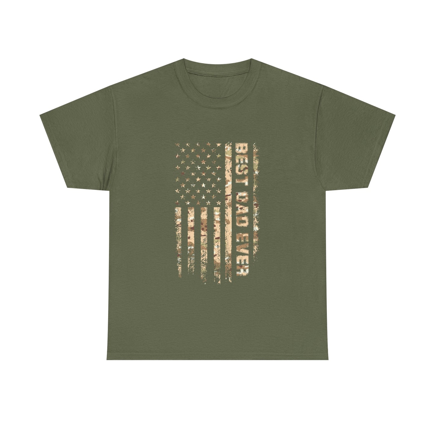 Best Dad Ever Unisex Heavy Cotton Tee, Father's Day Gift, Casual Wear, Americana Shirt, Patriotic Dad T-Shirt, Summer Style