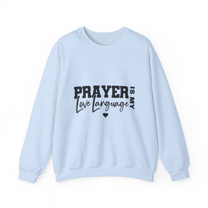 Prayer Is My Love Language Sweatshirt black logo