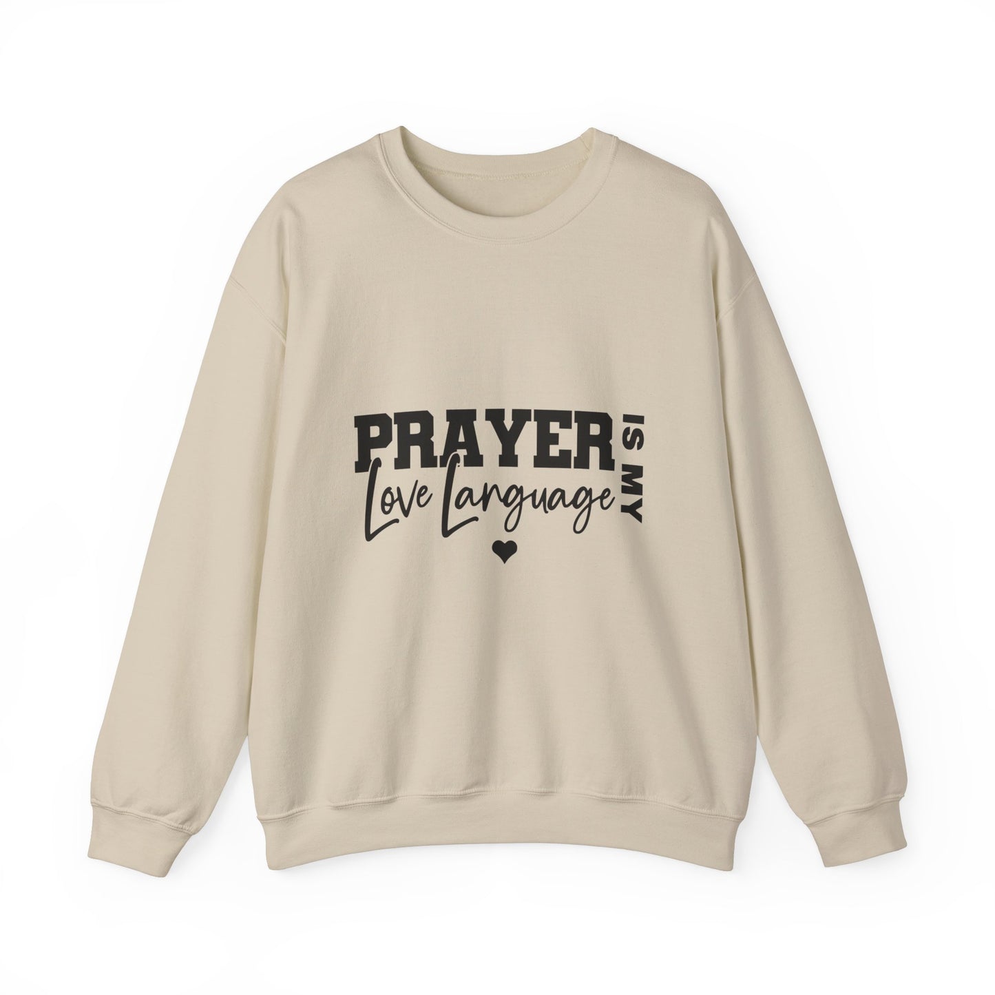 Prayer Is My Love Language Sweatshirt black logo