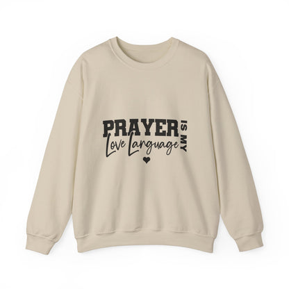 Prayer Is My Love Language Sweatshirt black logo