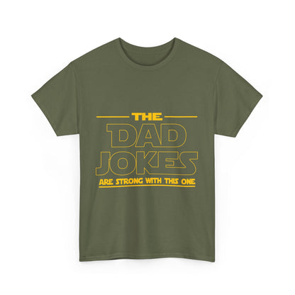 Dad Jokes Unisex Heavy Cotton Tee, Funny Tee for Dads, Gift for Father's Day, Humor Shirt, Casual Wear, Family Gathering