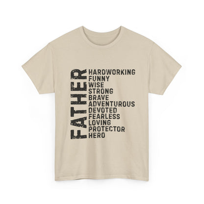 Father's Day Unisex Heavy Cotton Tee - Perfect Gift for Dad, Birthday Present, Adventure Tee, Funny Father's Day Shirt, Hero Dad Tee