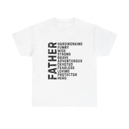 Father's Day Unisex Heavy Cotton Tee - Perfect Gift for Dad, Birthday Present, Adventure Tee, Funny Father's Day Shirt, Hero Dad Tee