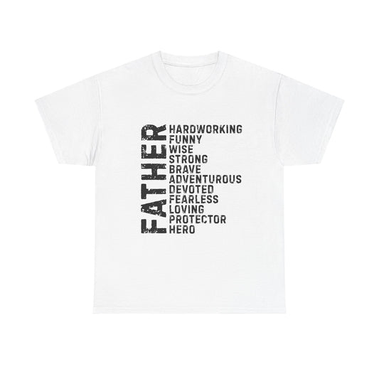 Father's Day Unisex Heavy Cotton Tee - Perfect Gift for Dad, Birthday Present, Adventure Tee, Funny Father's Day Shirt, Hero Dad Tee