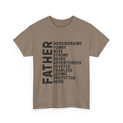 Father's Day Unisex Heavy Cotton Tee - Perfect Gift for Dad, Birthday Present, Adventure Tee, Funny Father's Day Shirt, Hero Dad Tee