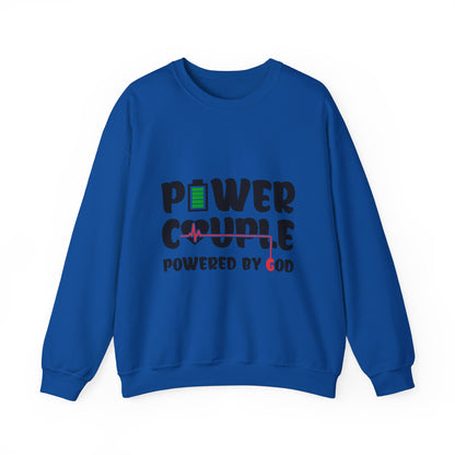 Power Couple Powered By God Sweatshirt Black Logo