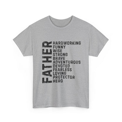Father's Day Unisex Heavy Cotton Tee - Perfect Gift for Dad, Birthday Present, Adventure Tee, Funny Father's Day Shirt, Hero Dad Tee