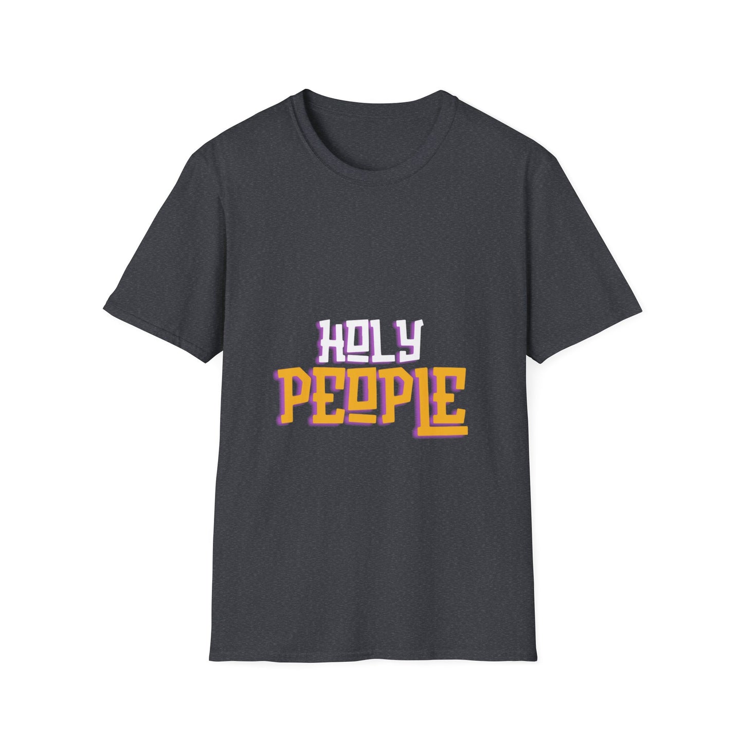 HOLY PEOPLE white and orange logo Unisex Softstyle T-Shirt