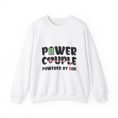 Power Couple Powered By God Sweatshirt Black Logo