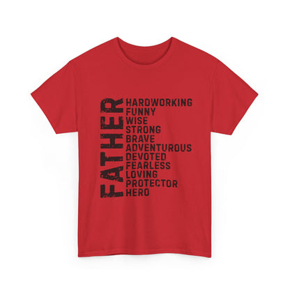 Father's Day Unisex Heavy Cotton Tee - Perfect Gift for Dad, Birthday Present, Adventure Tee, Funny Father's Day Shirt, Hero Dad Tee