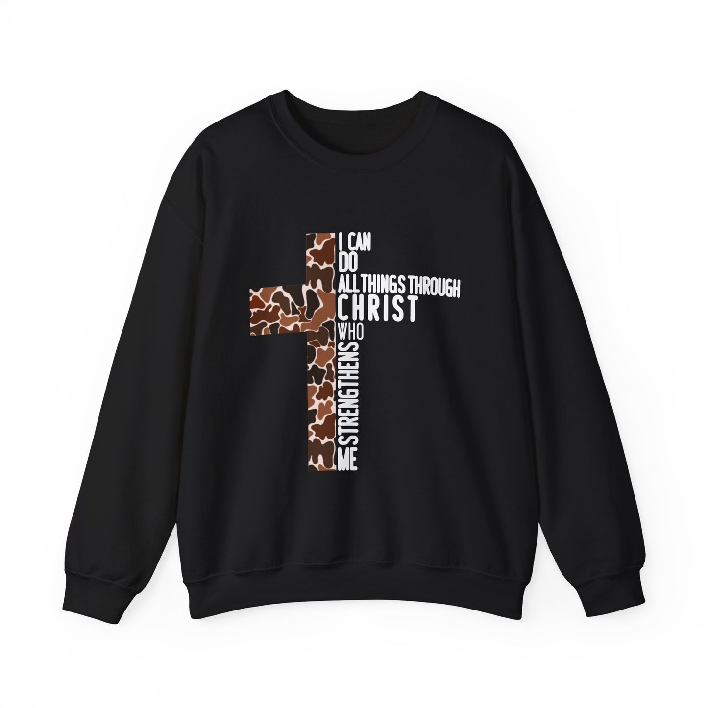 I Can Do All Things Through Christ Brown Logo Sweatshirt