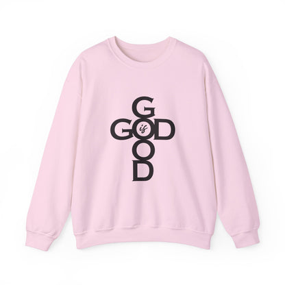 GOD IS GOOD Cross Crewneck Sweatshirt