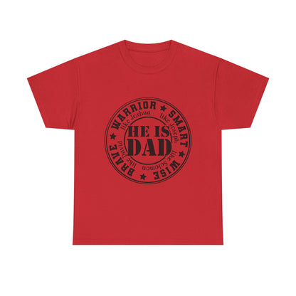 Father's Day Warrior Tee, Unisex Cotton Shirt, Gift for Dad, Smart and Brave T-Shirt, Inspirational Apparel