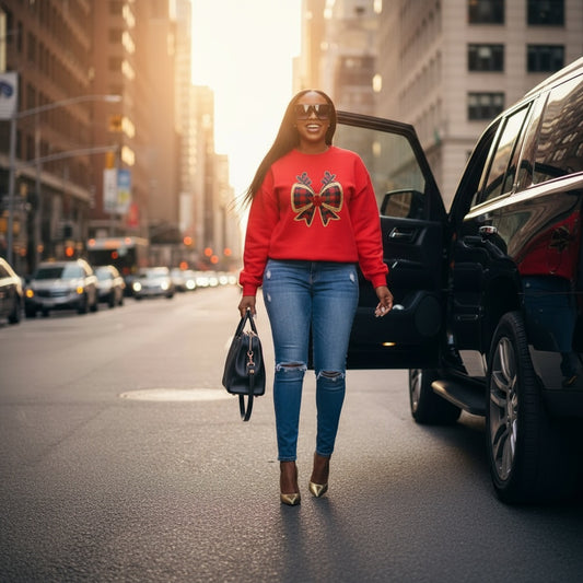 Christmas Plaid Reindeer Antler Bow Sweatshirt