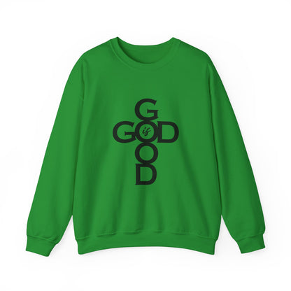 GOD IS GOOD Cross Crewneck Sweatshirt