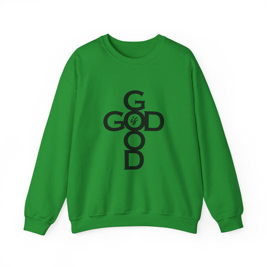 GOD IS GOOD Cross Crewneck Sweatshirt