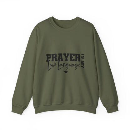 Prayer Is My Love Language Sweatshirt black logo