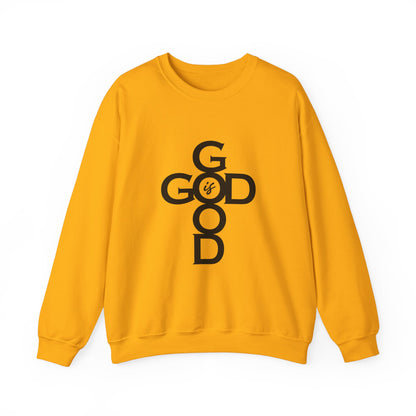 GOD IS GOOD Cross Crewneck Sweatshirt