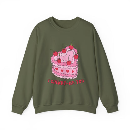 I Cherry Ish You,  Retro Valentine Heart Sweatshirt