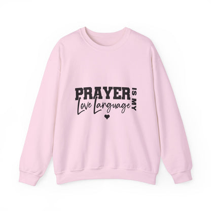 Prayer Is My Love Language Sweatshirt black logo