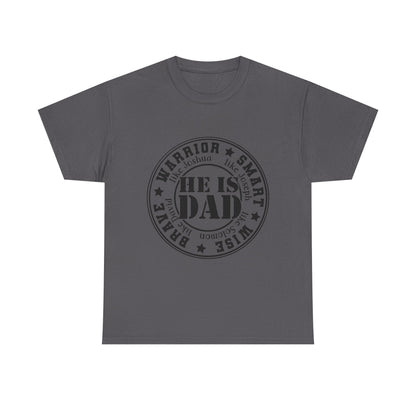 Father's Day Warrior Tee, Unisex Cotton Shirt, Gift for Dad, Smart and Brave T-Shirt, Inspirational Apparel