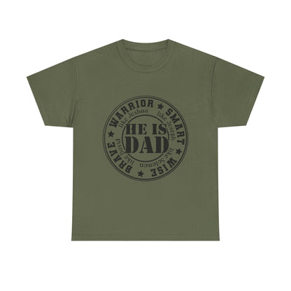 Father's Day Warrior Tee, Unisex Cotton Shirt, Gift for Dad, Smart and Brave T-Shirt, Inspirational Apparel