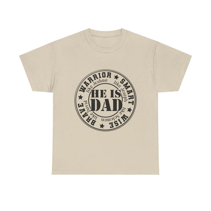 Father's Day Warrior Tee, Unisex Cotton Shirt, Gift for Dad, Smart and Brave T-Shirt, Inspirational Apparel