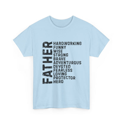 Father's Day Unisex Heavy Cotton Tee - Perfect Gift for Dad, Birthday Present, Adventure Tee, Funny Father's Day Shirt, Hero Dad Tee