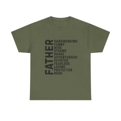 Father's Day Unisex Heavy Cotton Tee - Perfect Gift for Dad, Birthday Present, Adventure Tee, Funny Father's Day Shirt, Hero Dad Tee