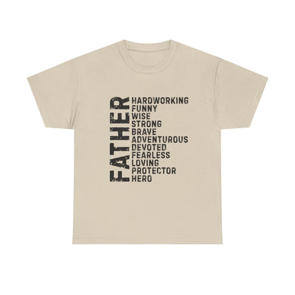 Father's Day Unisex Heavy Cotton Tee - Perfect Gift for Dad, Birthday Present, Adventure Tee, Funny Father's Day Shirt, Hero Dad Tee