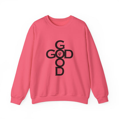 GOD IS GOOD Cross Crewneck Sweatshirt