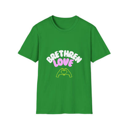 BRETHREN LOVE WHITE Unisex Softstyle T-Shirt