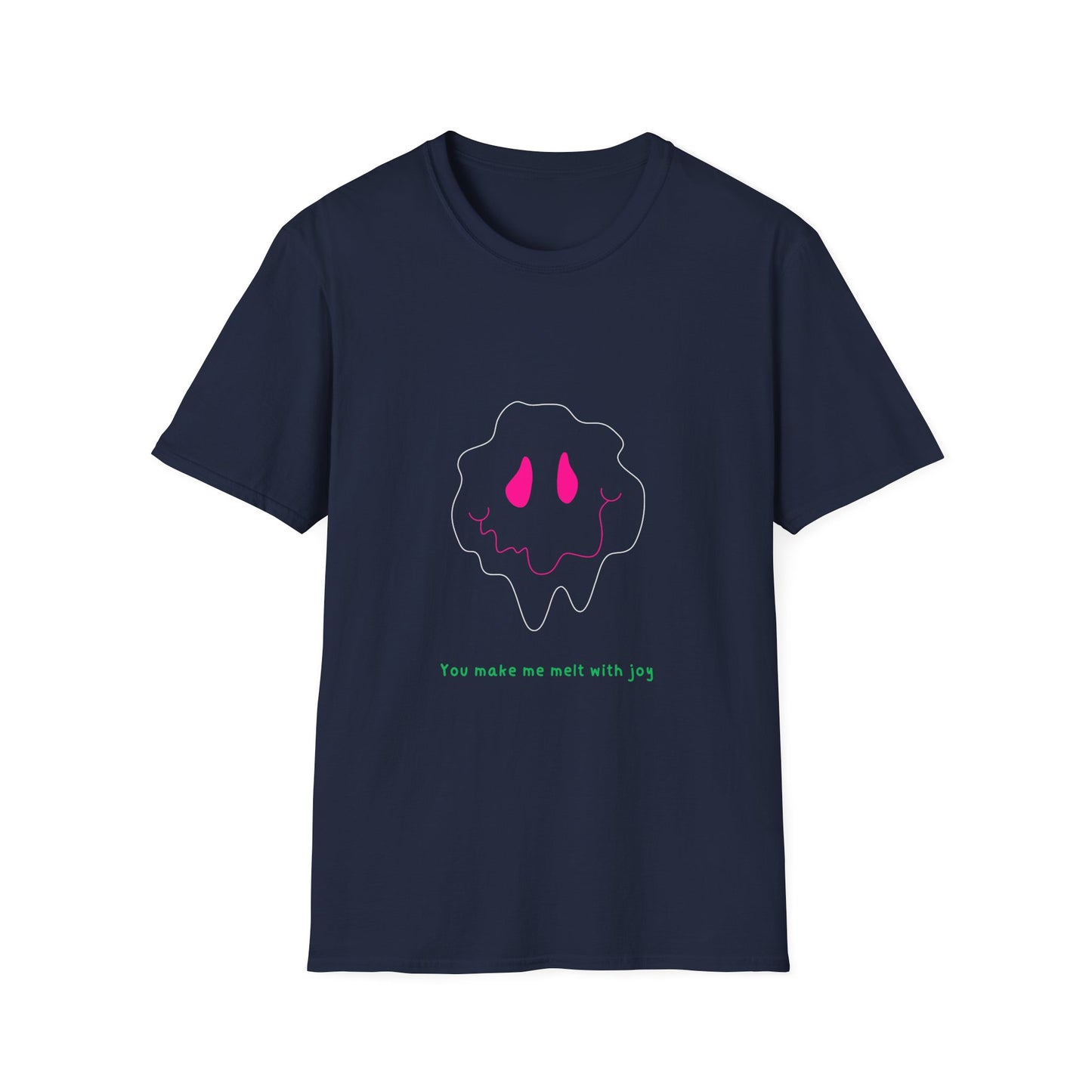 MELT WITH JOY pink/green Unisex Soft style T-Shirt