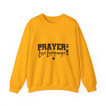 Prayer Is My Love Language Sweatshirt black logo